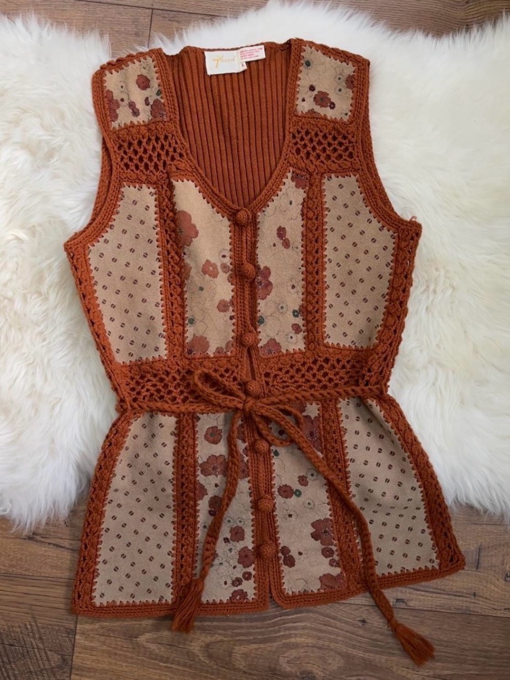 Vintage Vest & Turtleneck Set